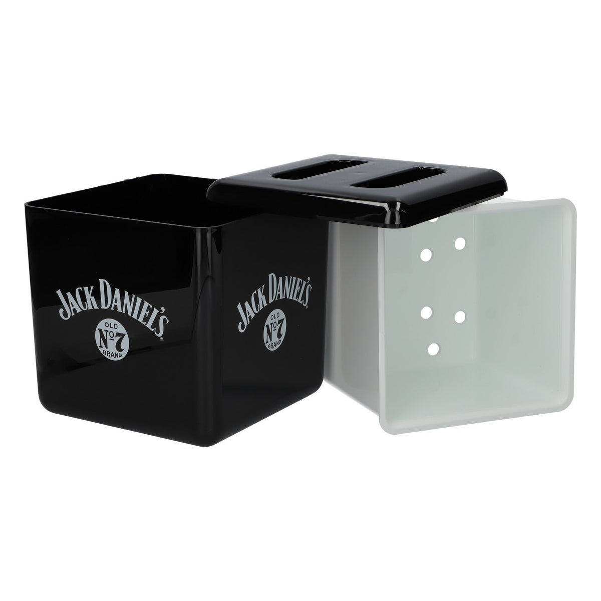 Jack Daniel's Whiskey Acryl Kühler Eiswürfelbox schwarz Kunststoff Barzubehör – Ansicht 5