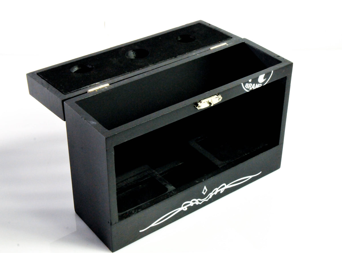 Jack Daniels Echtholz Geschenkbox Fine Family 3er Set Miniatur Flasche – Ansicht 3