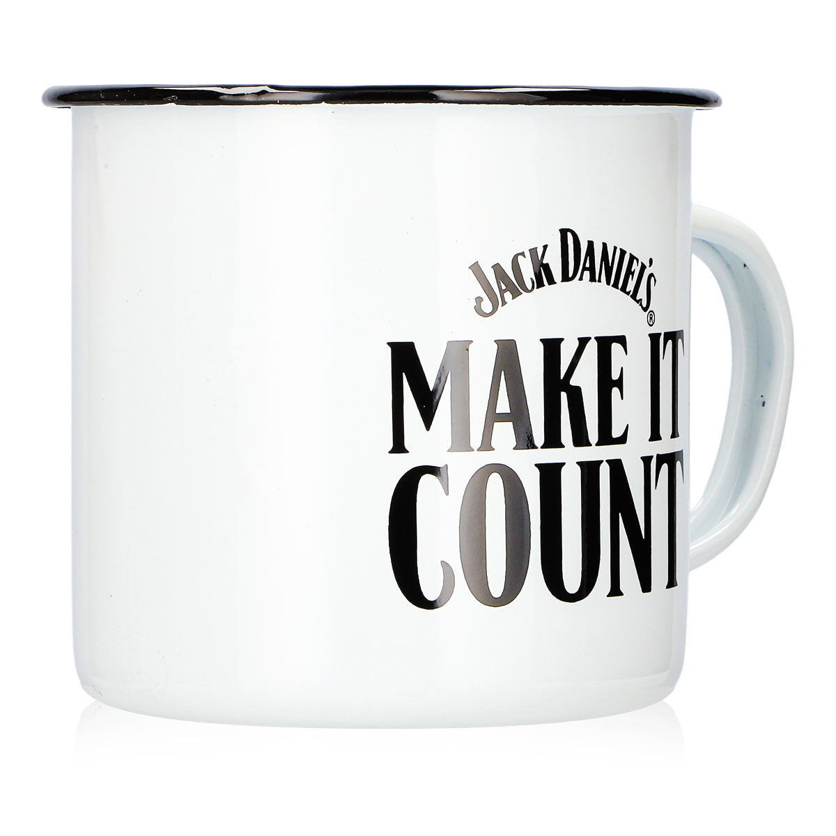 Jack Daniels Whiskey Glas 0,54l Tasse "MAKE IT COUNT" weiß – Ansicht 2