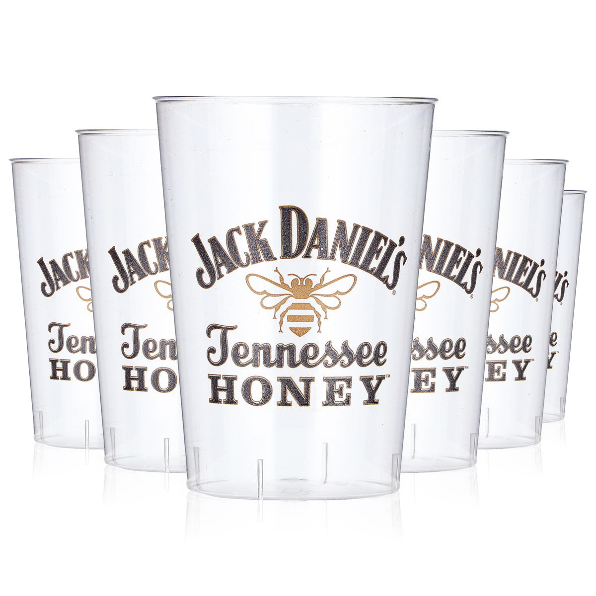 Jack Daniels Whiskey Glas 40er Stange 0,1l Honey Logo Kunststoff Einwegbecher