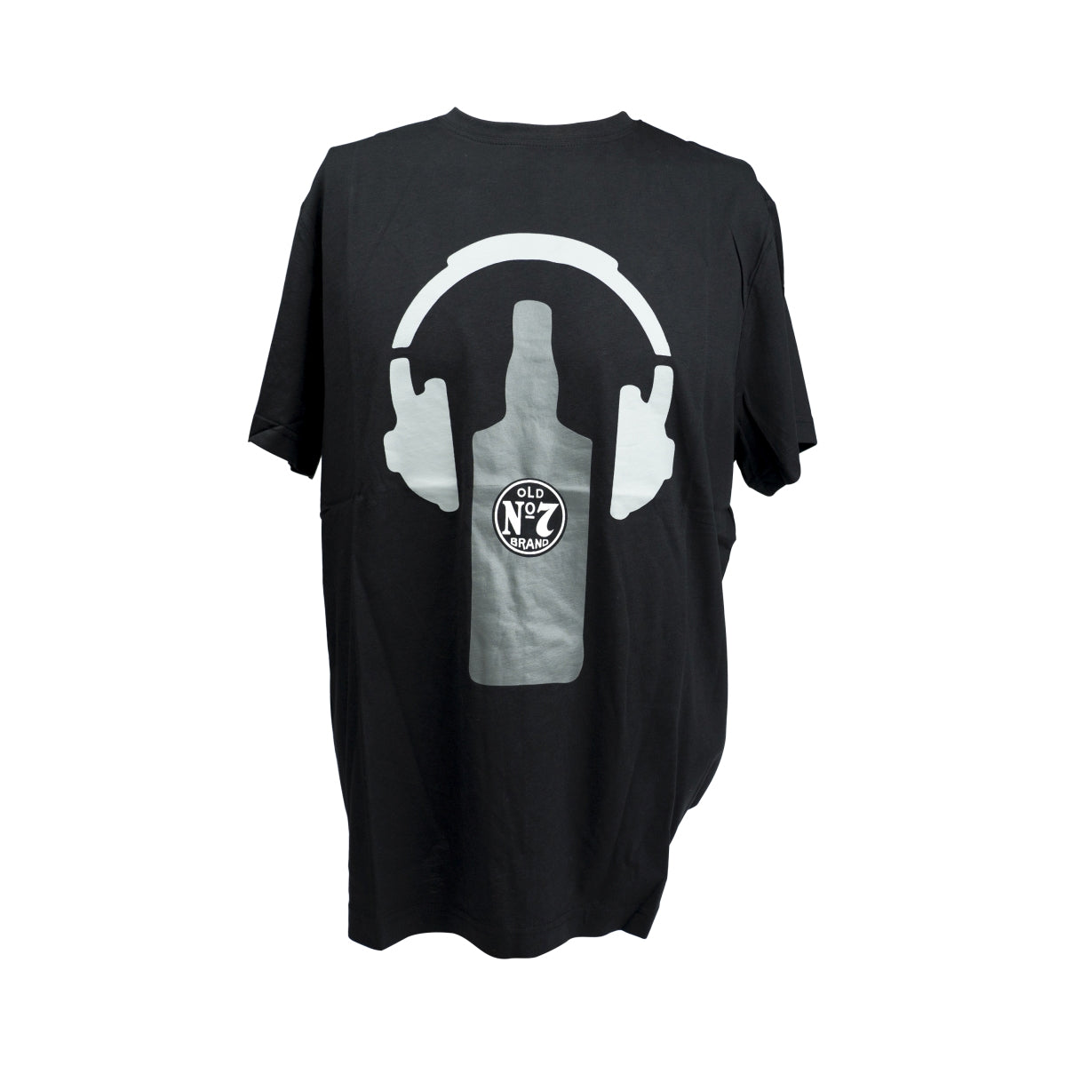 Jack Daniels Whiskey T-Shirt Festivalshirt schwarz grau Kopfhörer Herren L