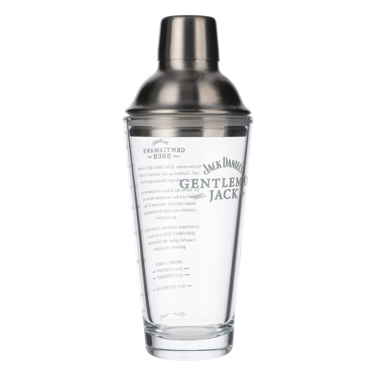 Jack Daniels Whisky Edelstahl / Glas Shaker Barshaker Barzubehör 0,4l – Ansicht 2