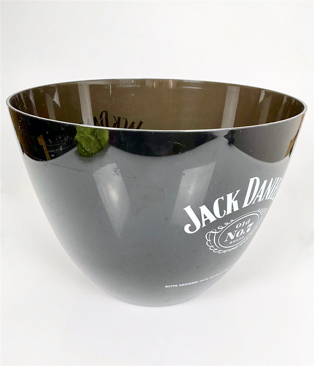 Jack Daniels Whisky Eiswürfelbehälter Flaschenkühler XL Eisbox rund schwarz – Ansicht 3