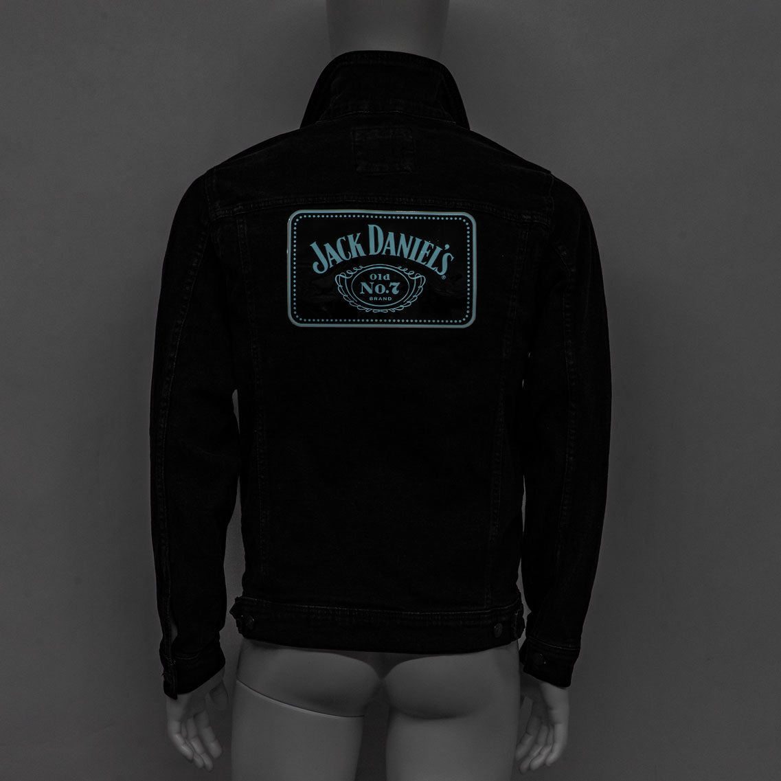 Jack Daniels Whisky Men LED Jeans Jacke lang Festival Jacke No.7 Gr.M – Ansicht 7