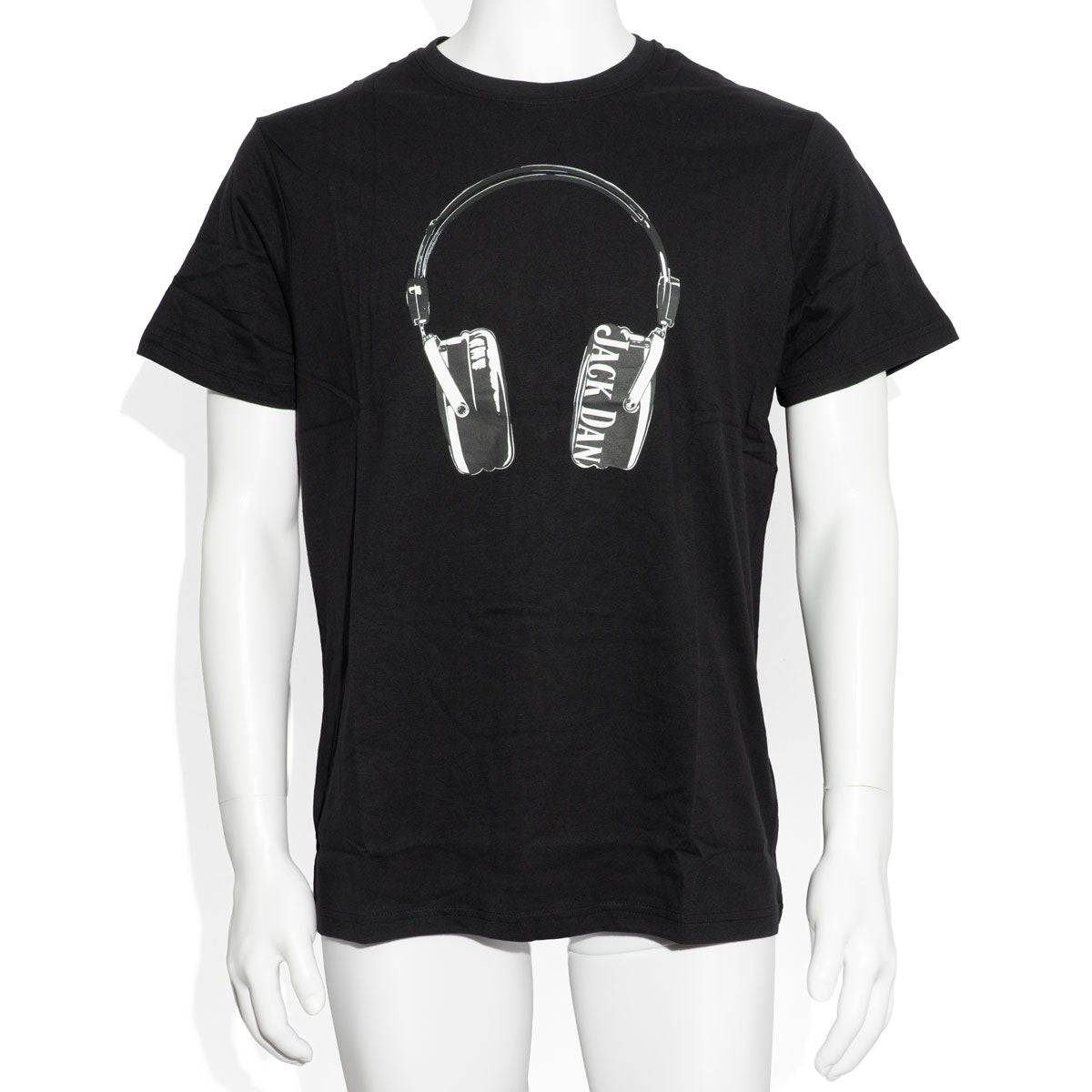 Jack Daniels Whisky T-Shirt Festivalshirt Herren Größe L Kopfhörer 2018