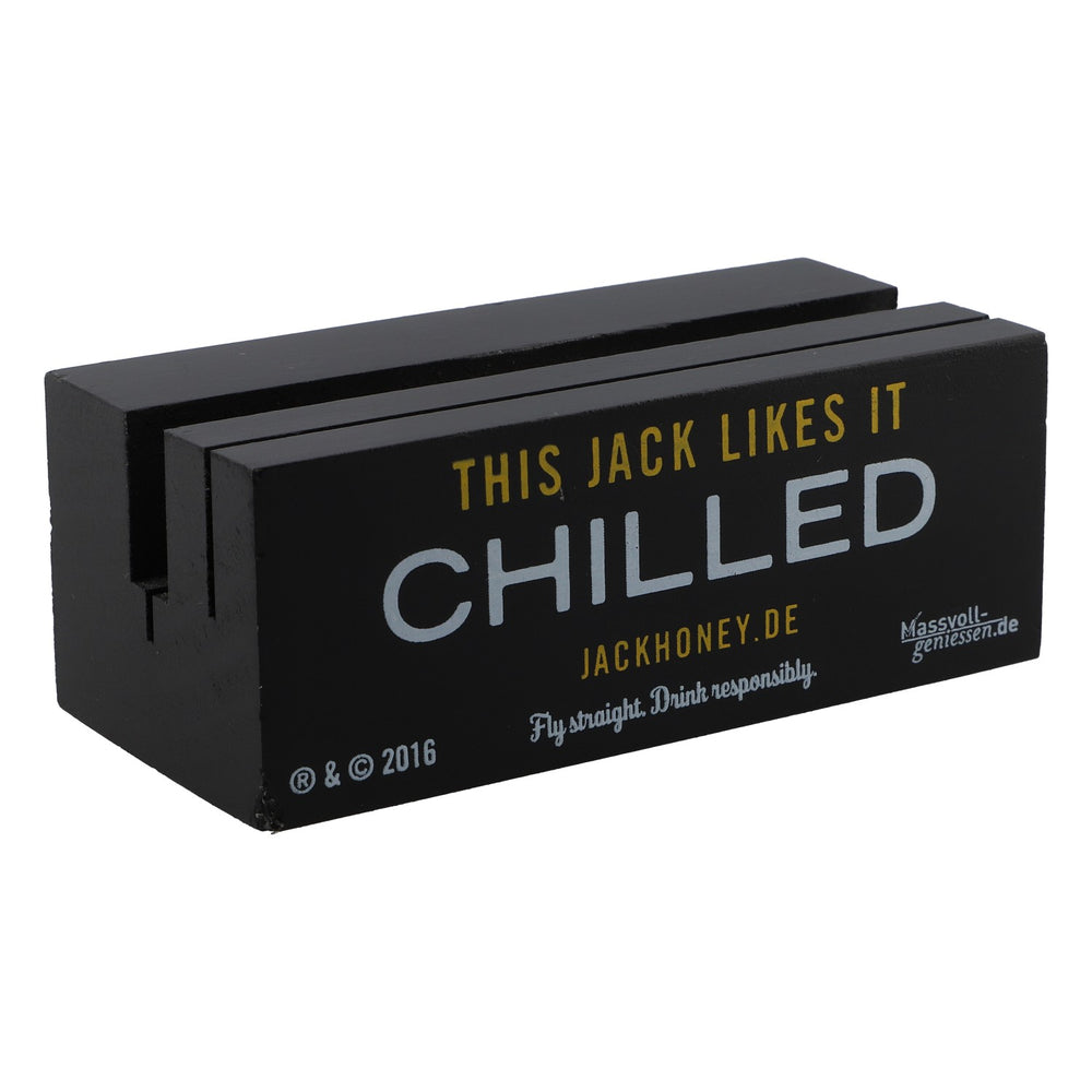 Jack Daniels Whisky Tischaufsteller schwarz Menükartenhalter