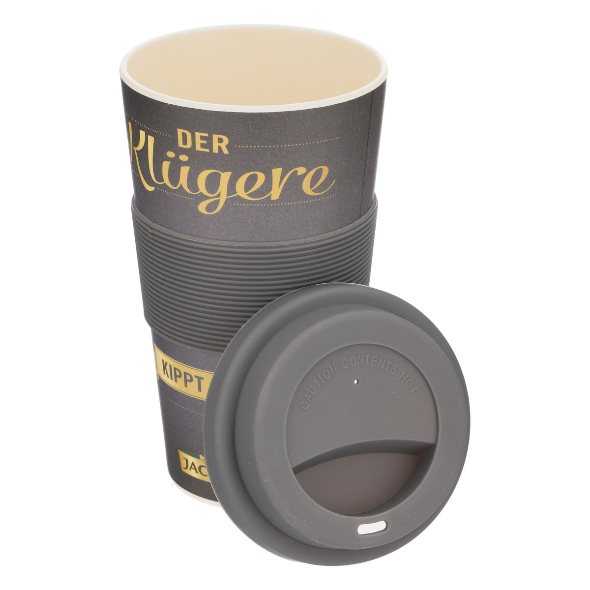 Jacobs Kaffee Becher To-Go Kaffebecher Heißgetränkbecher Mehrweg Schwarz – Ansicht 4