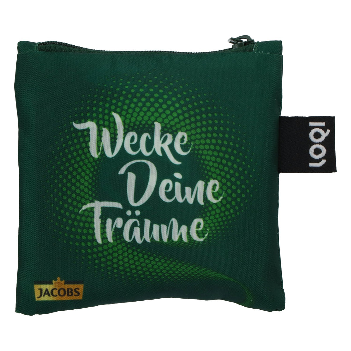 Jacobs Kaffee Tragetasche LOQI Einkaufstasche im Beutel grün Polyester
