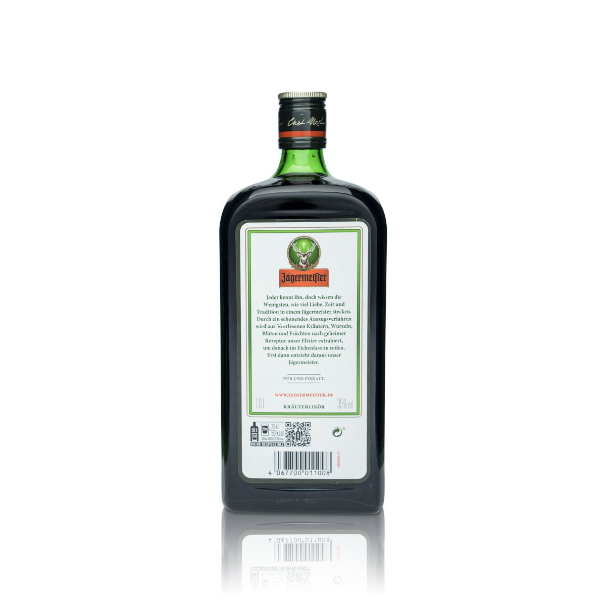 Jägermeister 1l Likör Flasche 35% vol. Spirituose Kräuterschnaps – Ansicht 3