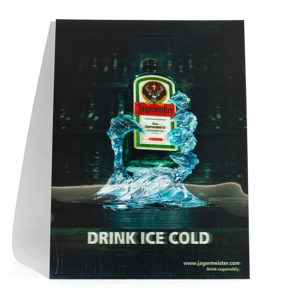 Jägermeister 3D Wandbild Poster Dickes Papier 48x34cm Werbeschild Dekoration