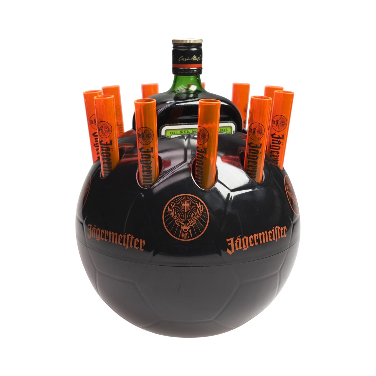 Jägermeister Flaschenkühler Fußball Tooterhalter Shots Kurze Präsentierer