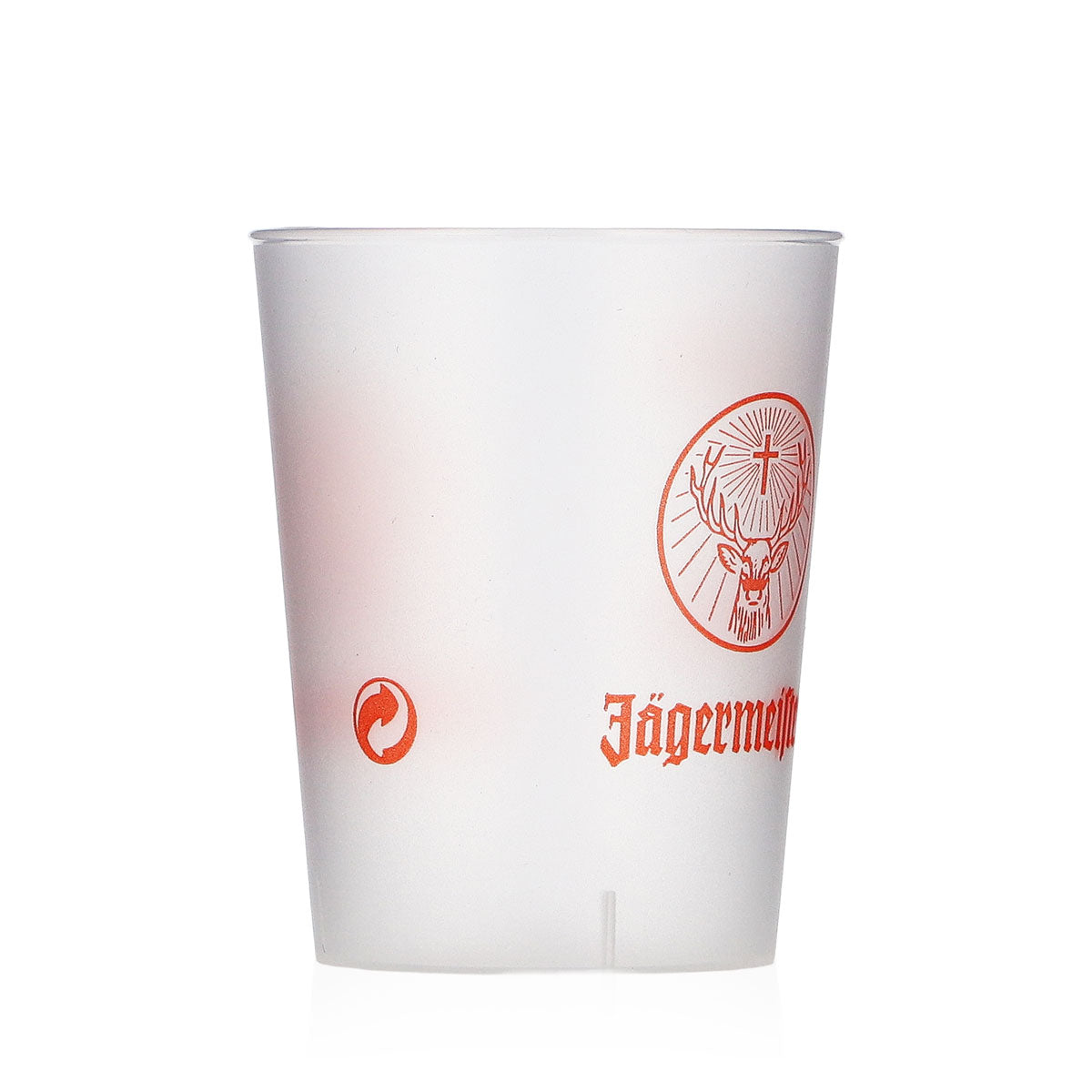 Jägermeister Likör Glas 50er Stange 2cl/4cl Orange Shotglas Kunststoff Kölsch – Ansicht 3