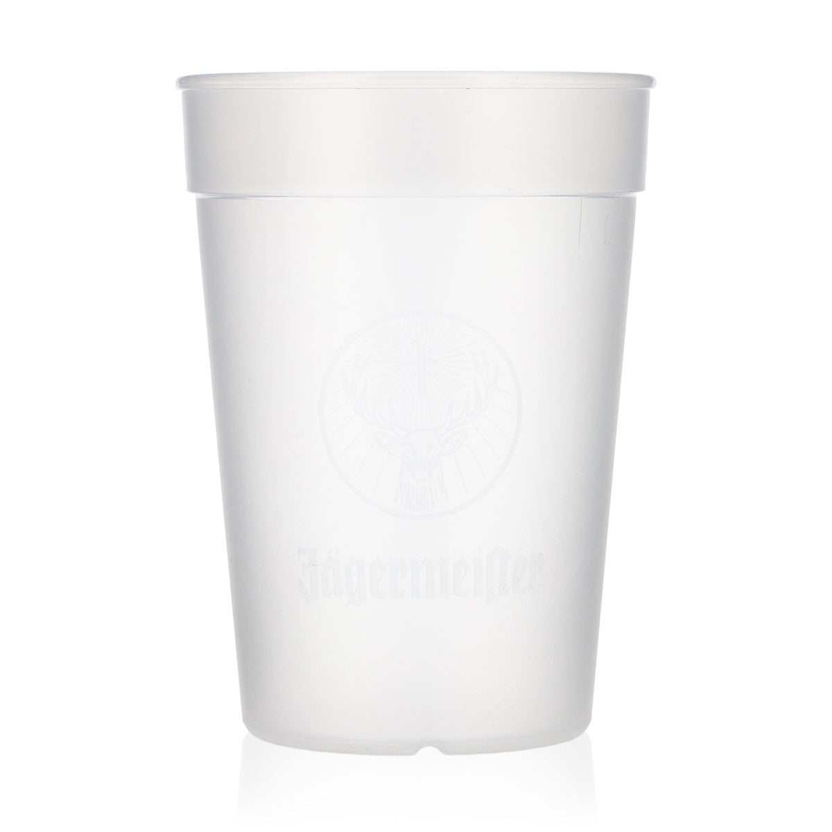 Jägermeister Likör Glas Partybecher Mehrwegbecher Satiniert 0,38l