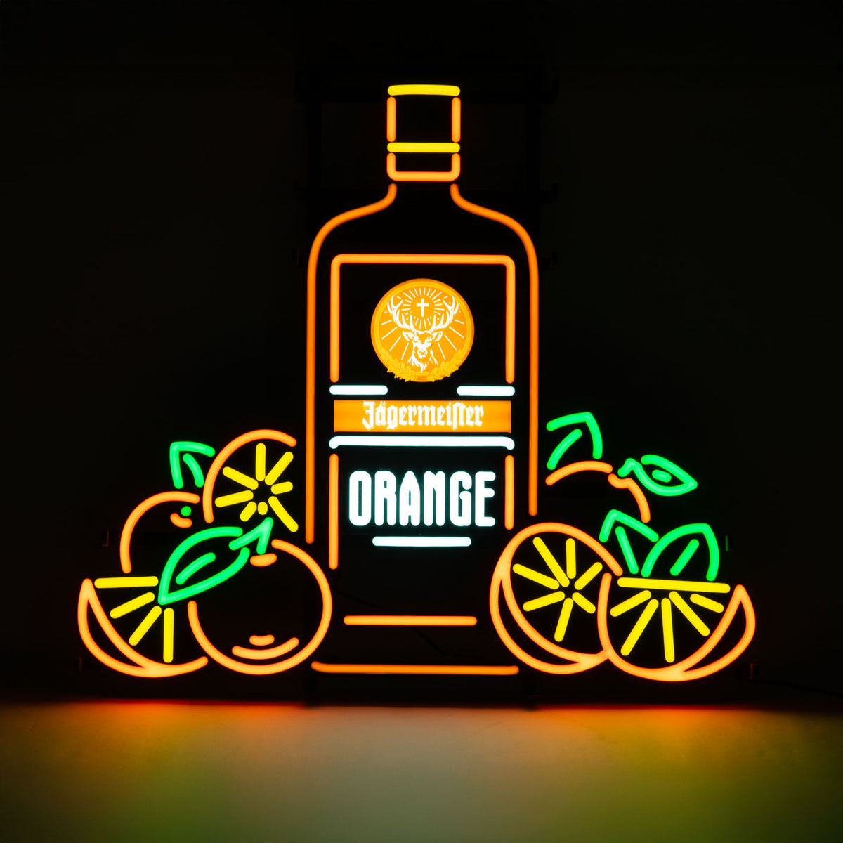 Jägermeister Likör LED Leuchtreklame Leuchtwerbung "Orange" Flasche LED inkl. Netzteil