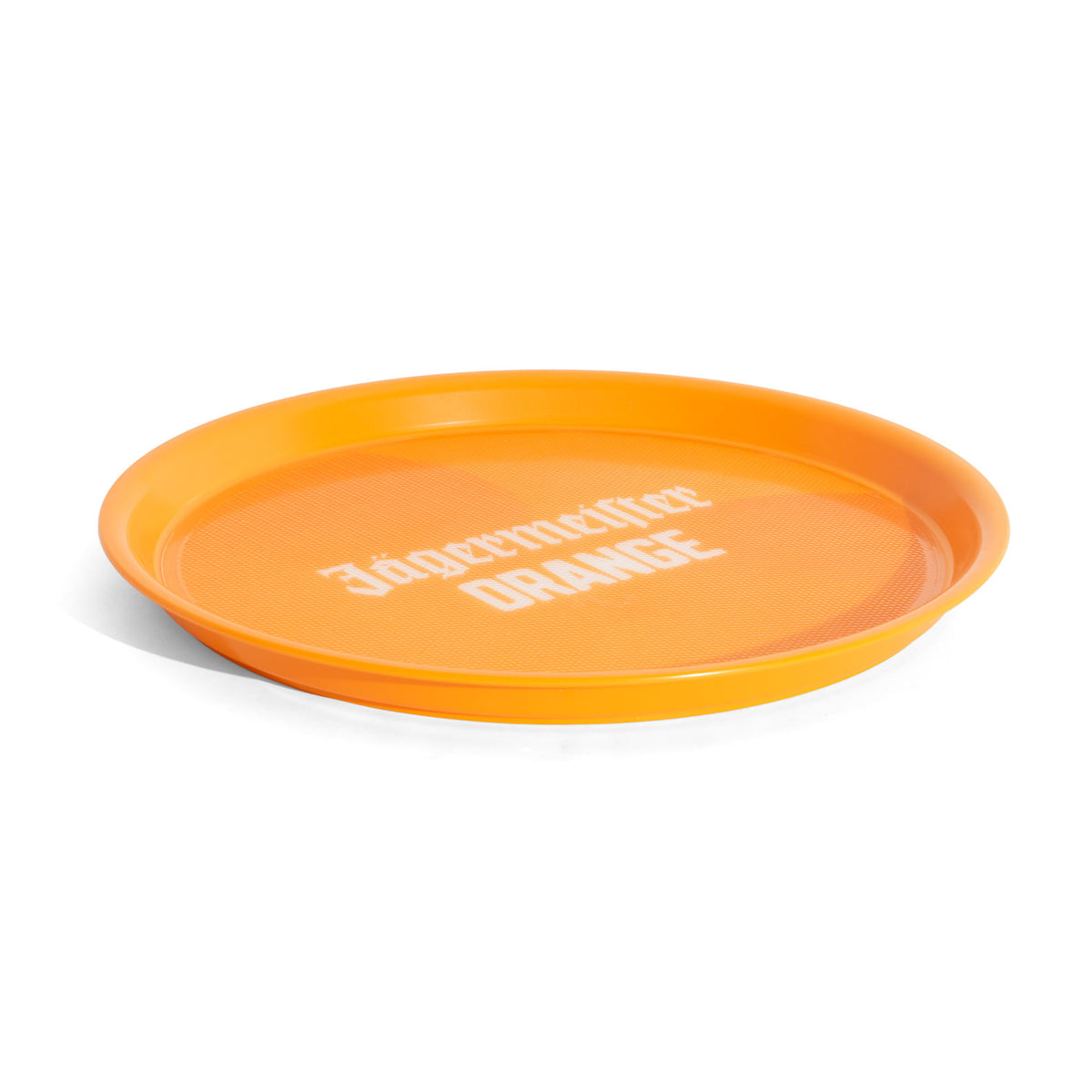 Jägermeister Likör Tablett Rundtablett Serviertablett 37cm Durchmesser "Orange" gummiert – Ansicht 2
