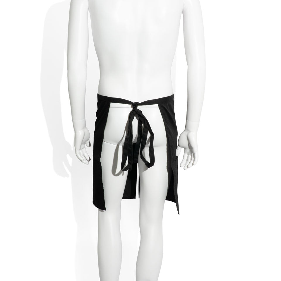 Jägermeister Schürze Bistro Kurz Schwarz Gehschlitz Innentasche ca. 48 cm – Ansicht 3