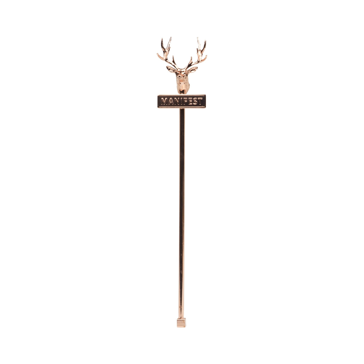 Jägermeister Stirrer Kupfer Hirschkopf Manifest Cocktail Stab Longdrink Rührer – Ansicht 3