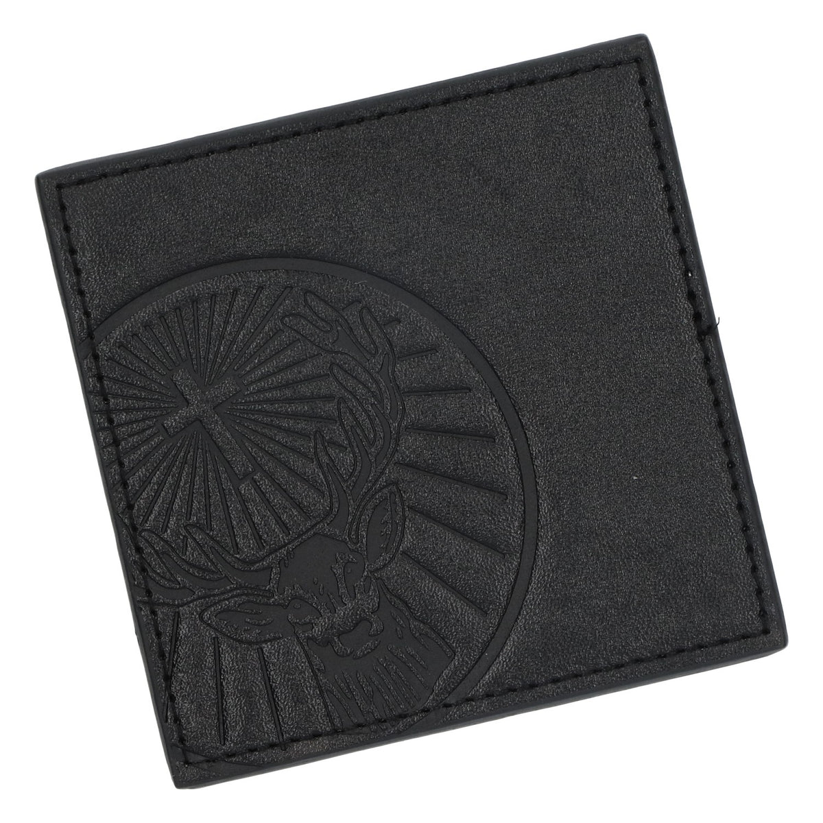Jägermeister Untersetzer Kunstleder 9,7x9,7 cm Unterlage Tropfschutz Bierdeckel