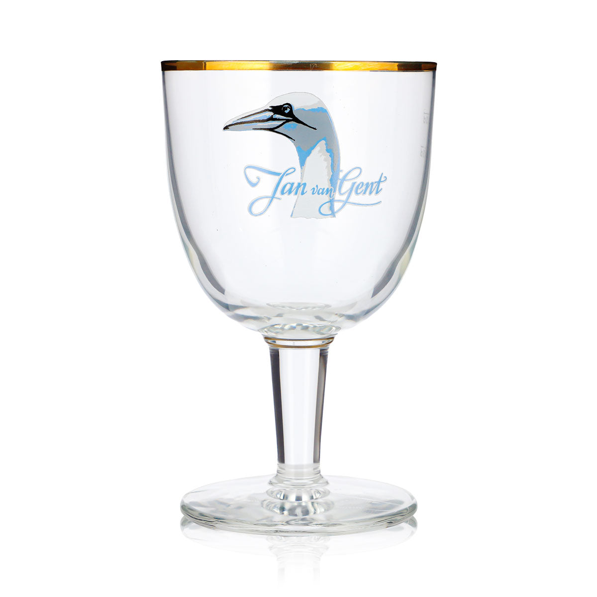 Jan van Gent Bier Glas 0,33l Pokal Goldener Rand – Ansicht 2