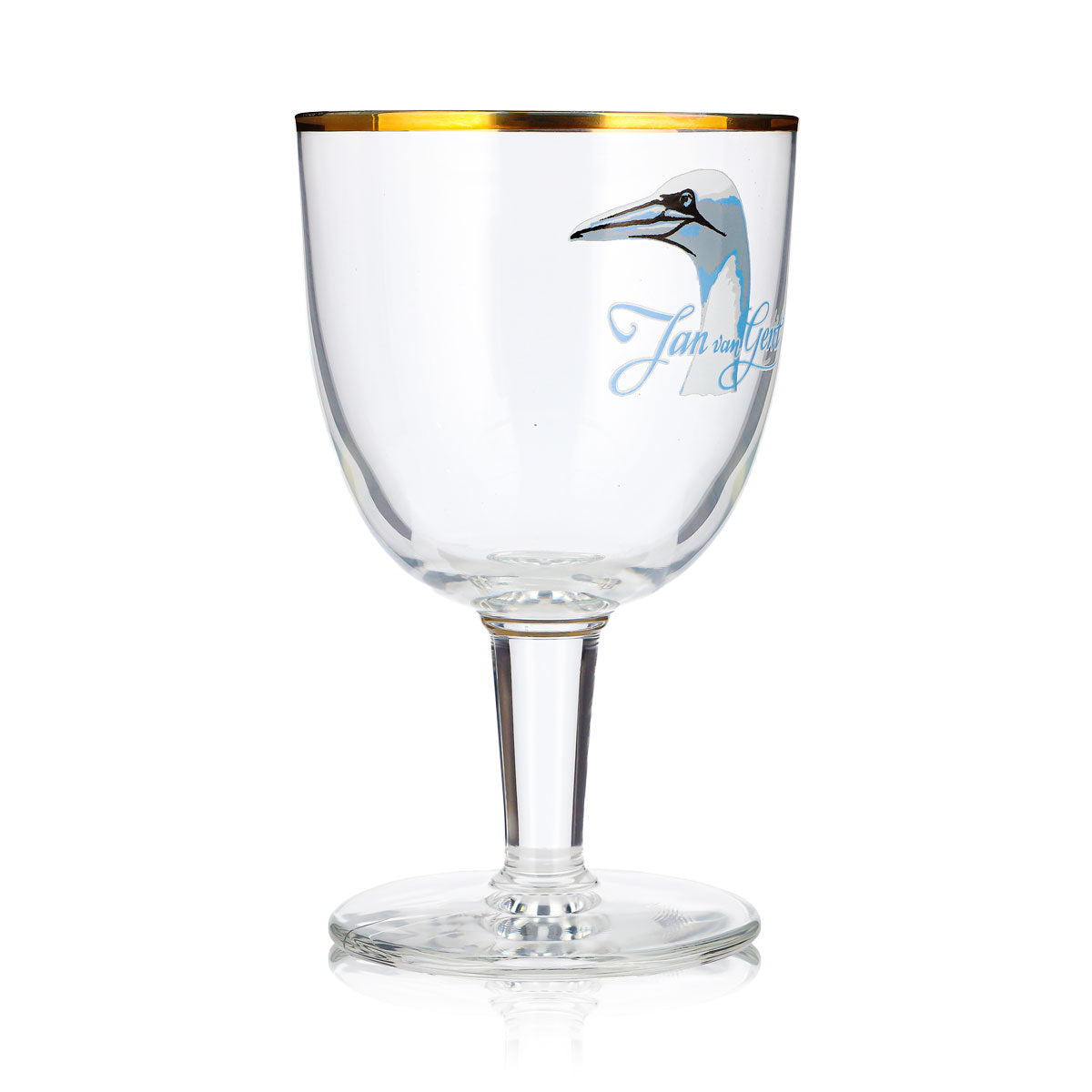 Jan van Gent Bier Glas 0,33l Pokal Goldener Rand – Ansicht 3