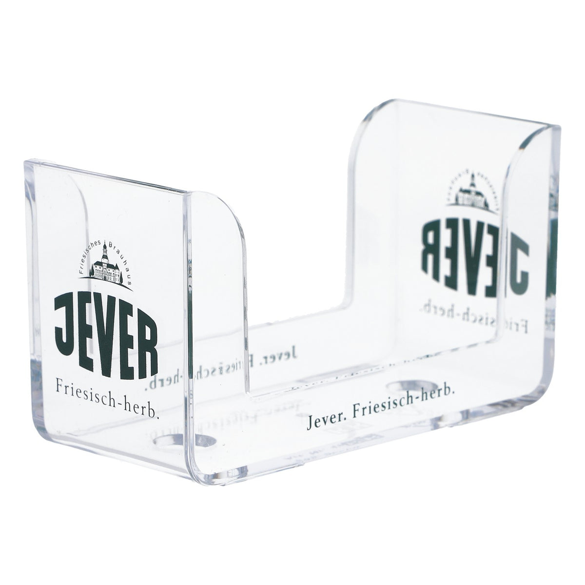 Jever Bier Acryl Bierdeckelhalter Tischaufsteller transparent