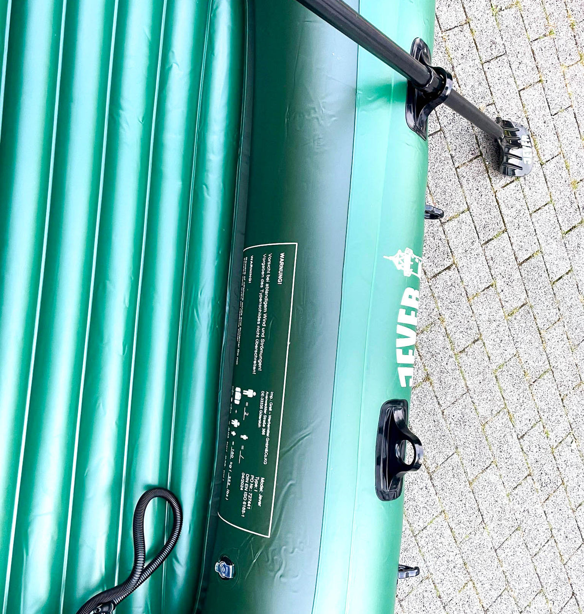 Jever Bier Outdoor Schlauchboot Paddelboot Ruderboot 3 Personen Paddel – Ansicht 6