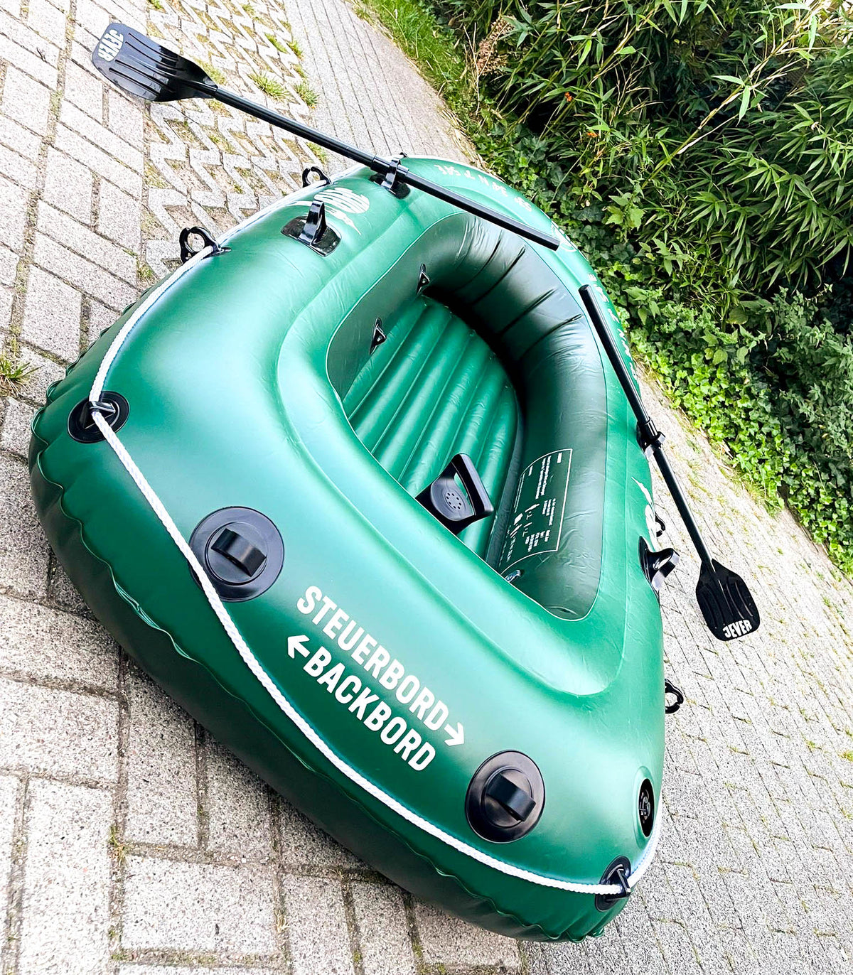 Jever Bier Outdoor Schlauchboot Paddelboot Ruderboot 3 Personen Paddel – Ansicht 9