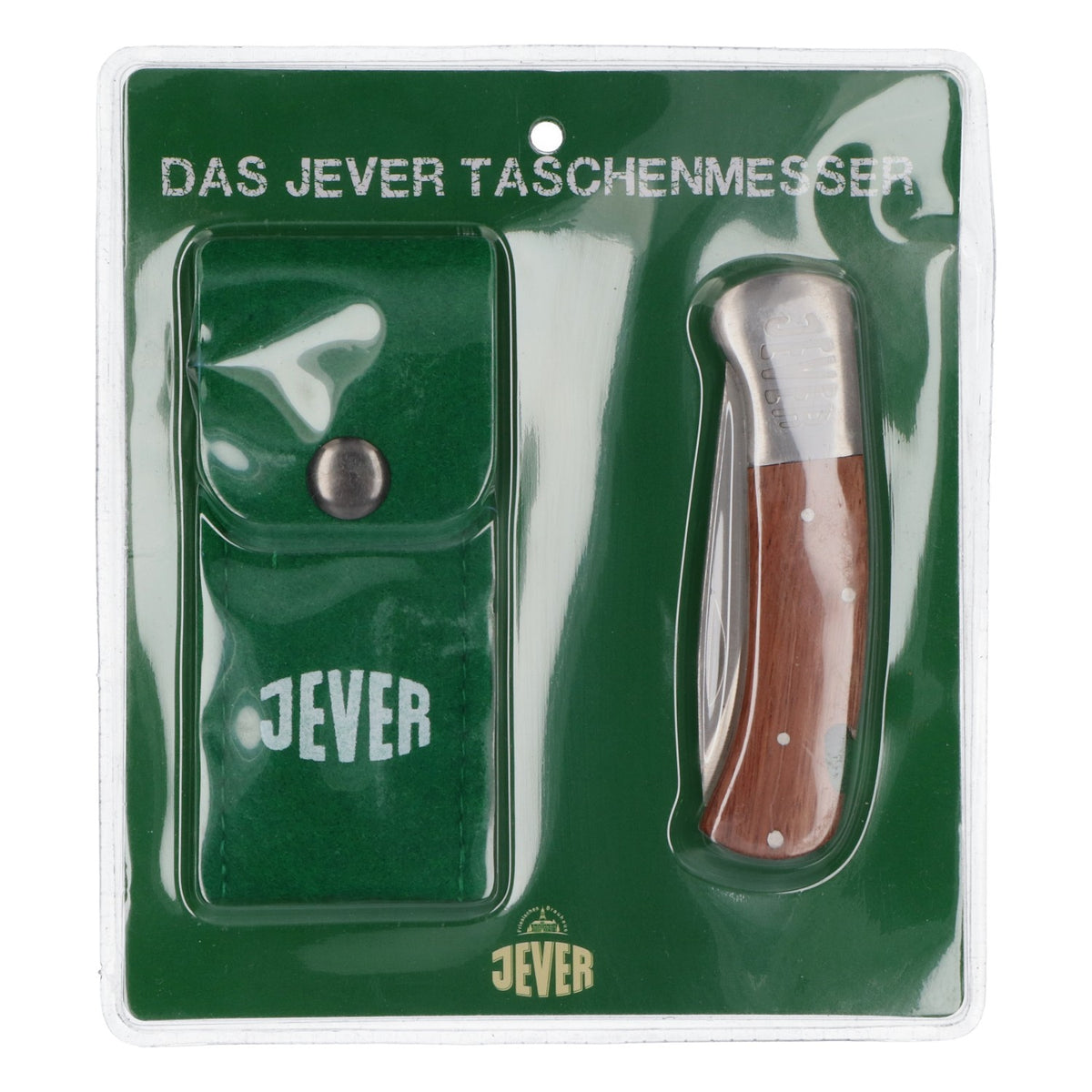 Jever Bier Outdor Taschenmesser Camping Messer Freizeitmesser Holzgriff inkl. Täschchen – Ansicht 3