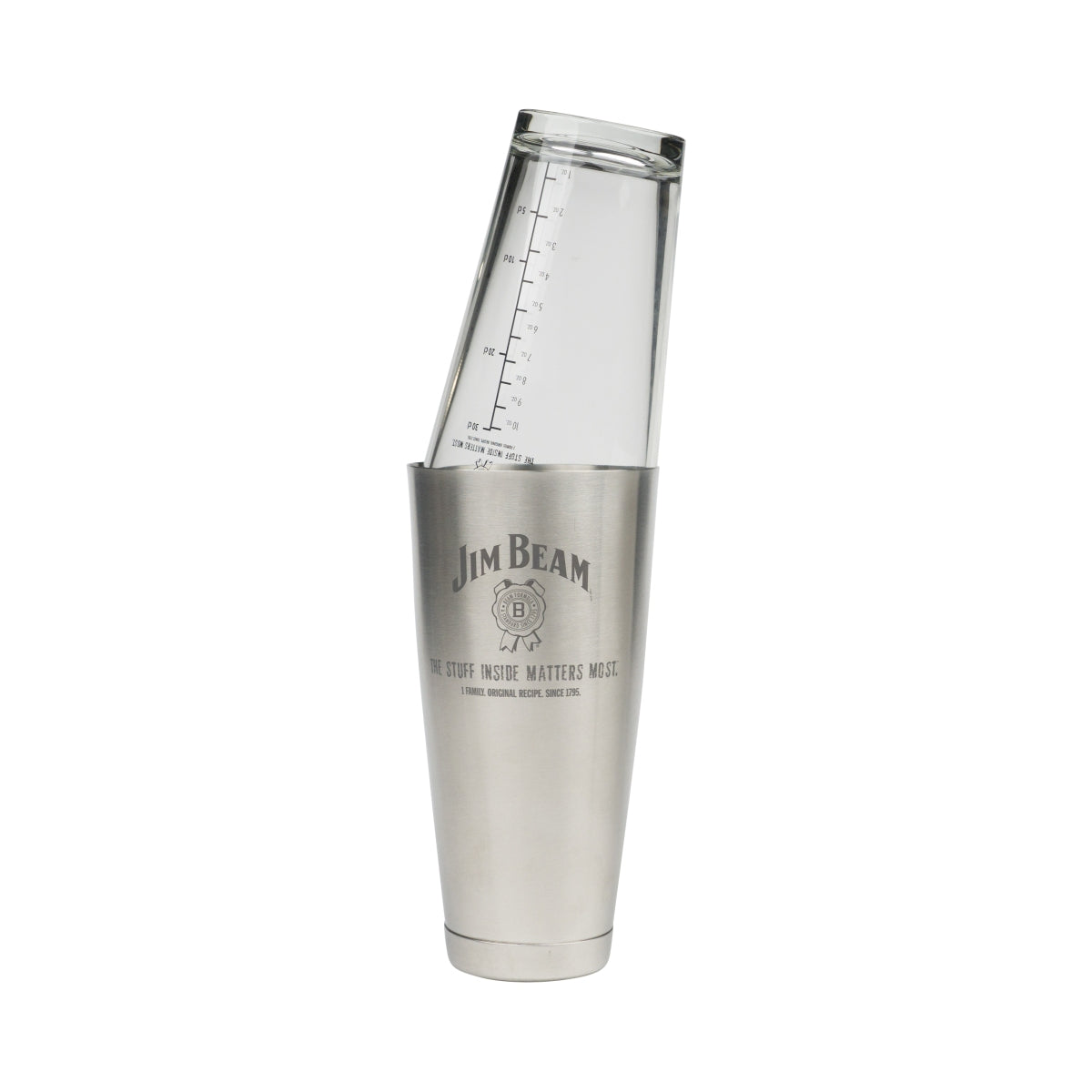 Jim Beam Bosten Shaker Glas Metall Whiskey Cocktail Mixer Barkeeper Bourbon – Ansicht 3