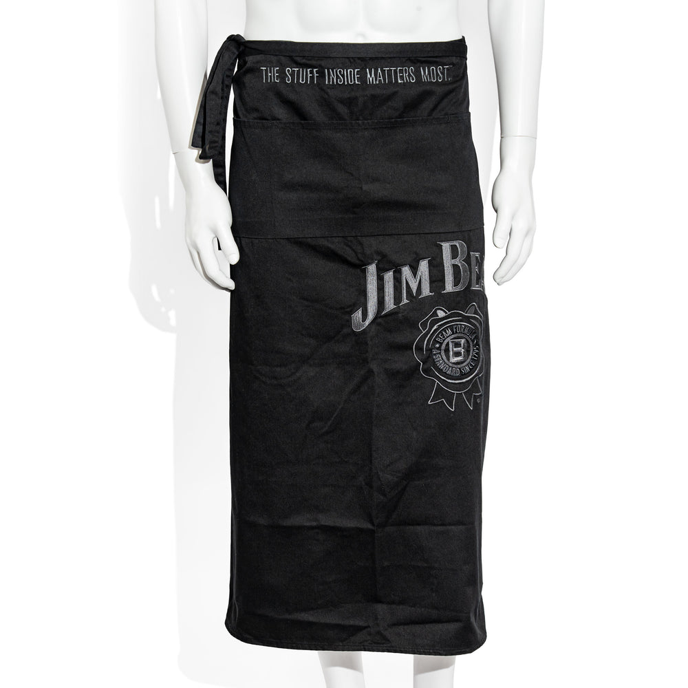 Jim Beam Glas Whisky Kellnerschürze Bistroschürze Black Label Relief sehr edel