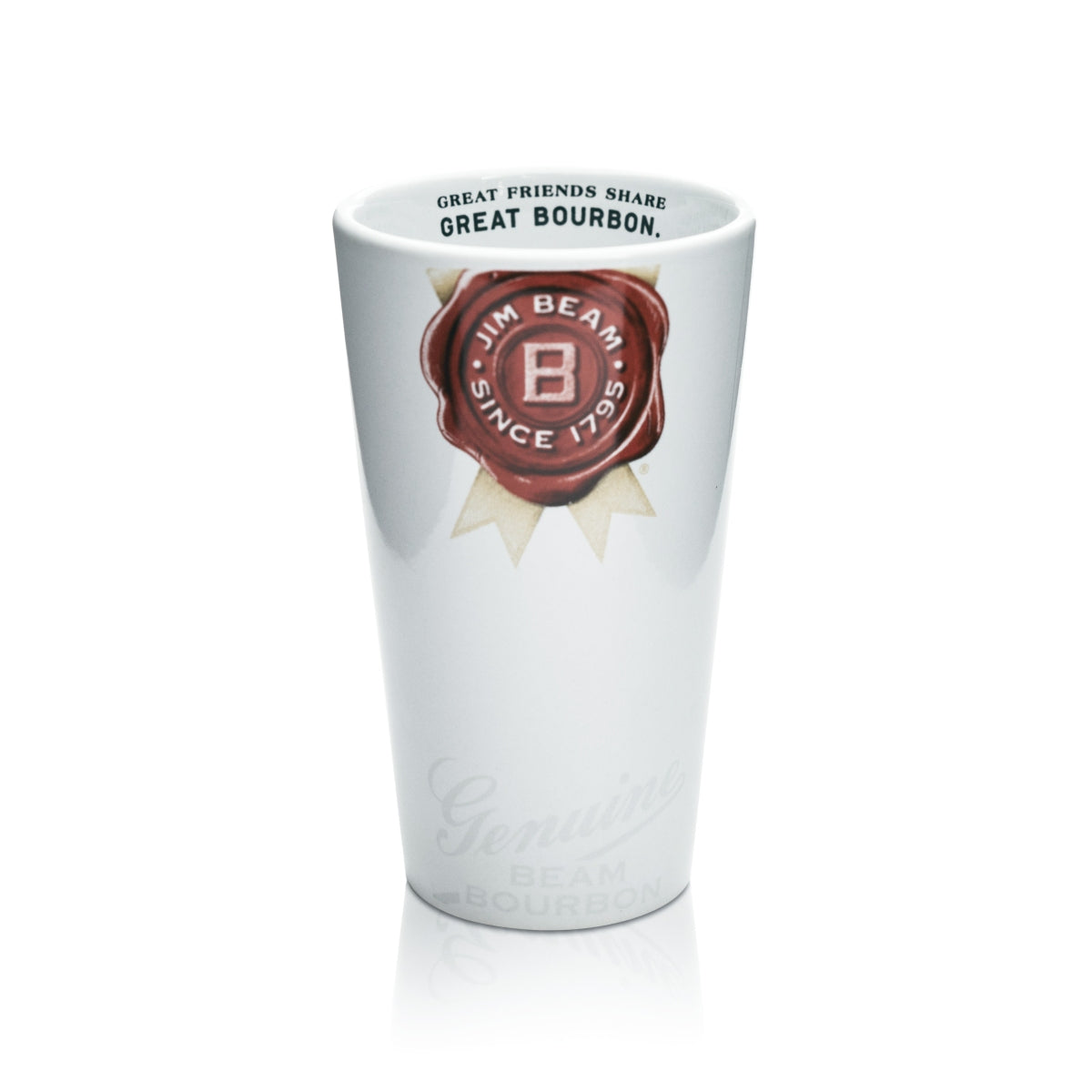 6x Jim Beam Keramikbecher Set 0,4 l – Tontasse ohne Henkel für Whisky, Longdrinks & Heißgetränke – Ansicht 4