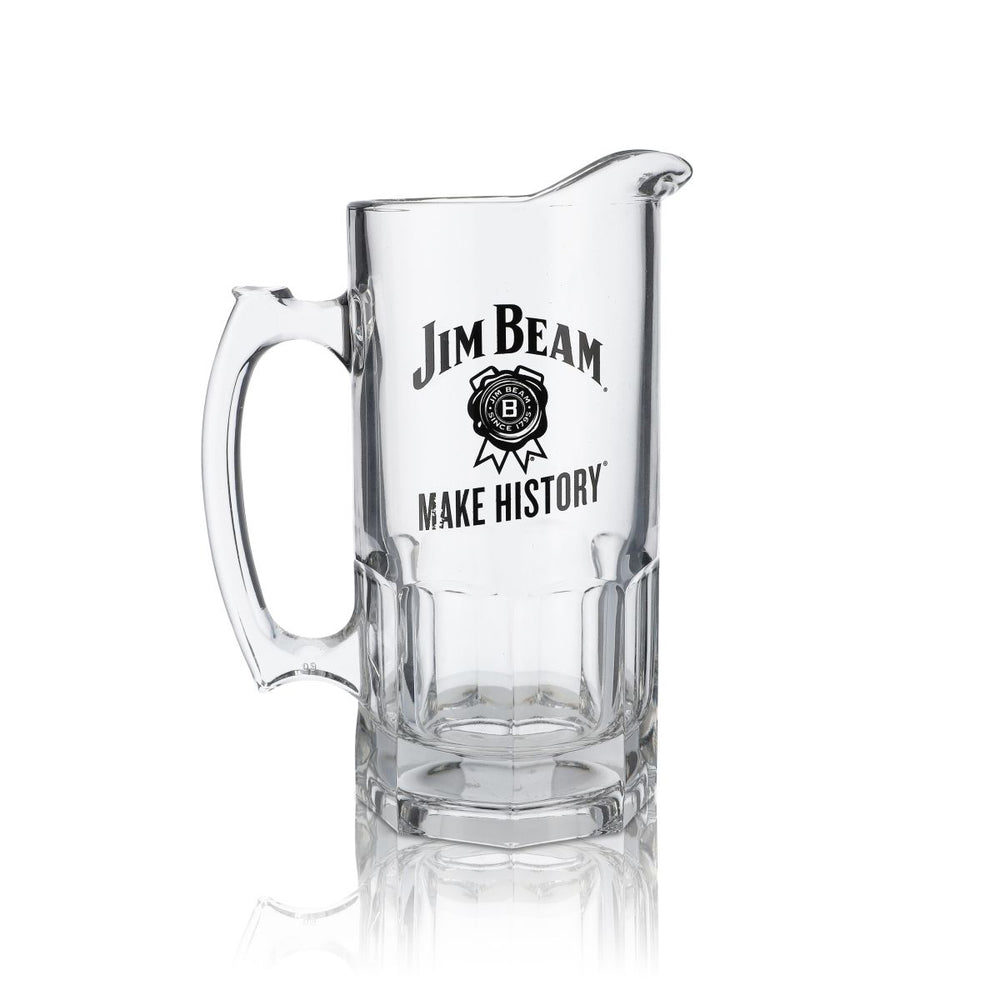 Jim Beam Pitcher 1l Whiskey Glas Karaffe Kanne Konturglas Henkelkrug Gastro