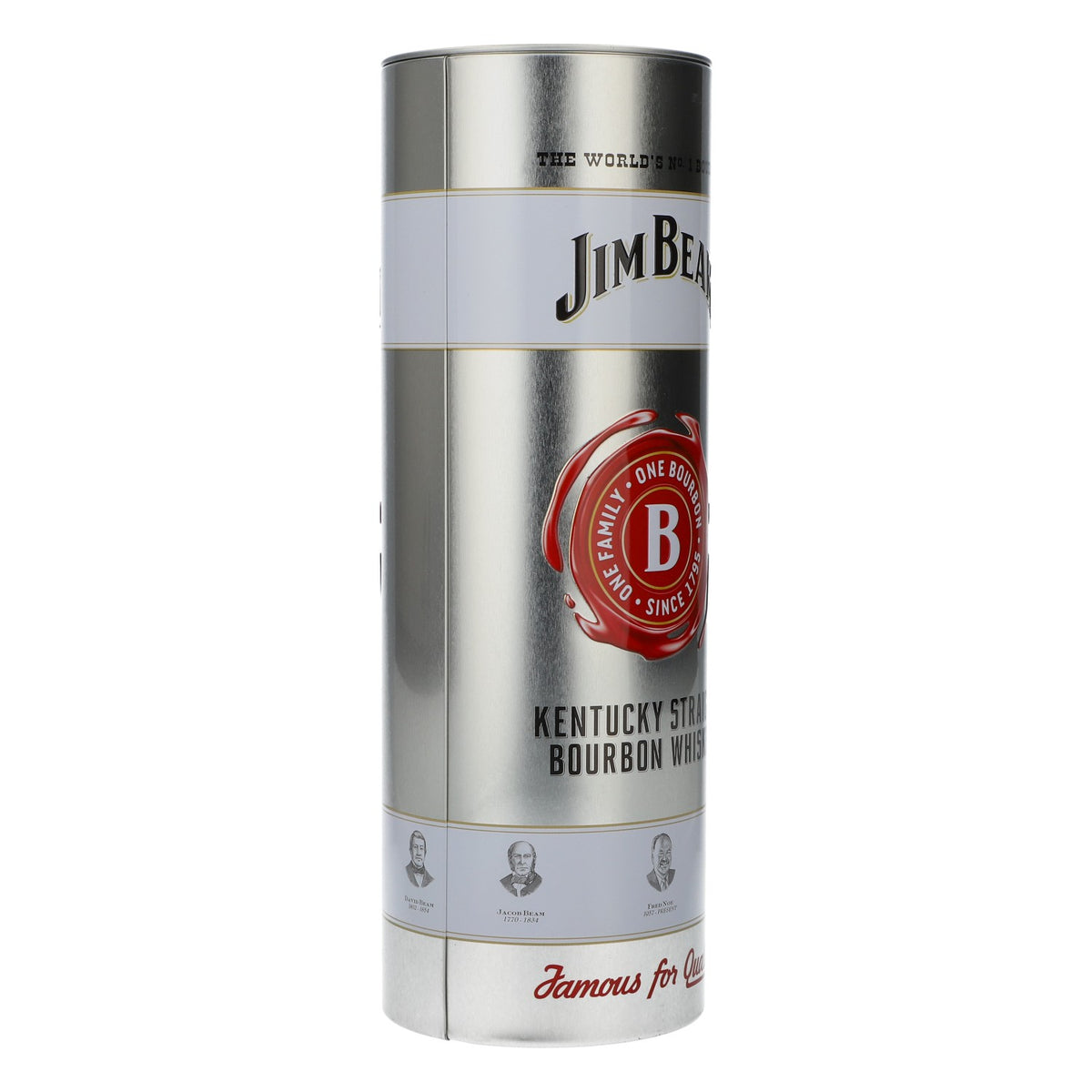 Jim Beam Whisky Blechdose Dekodose Dekoration rund Silber – Ansicht 2