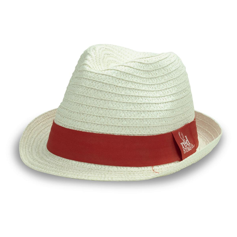 Jim Beam Whisky Hut Panamahut Sommerhut weiß Red Stage