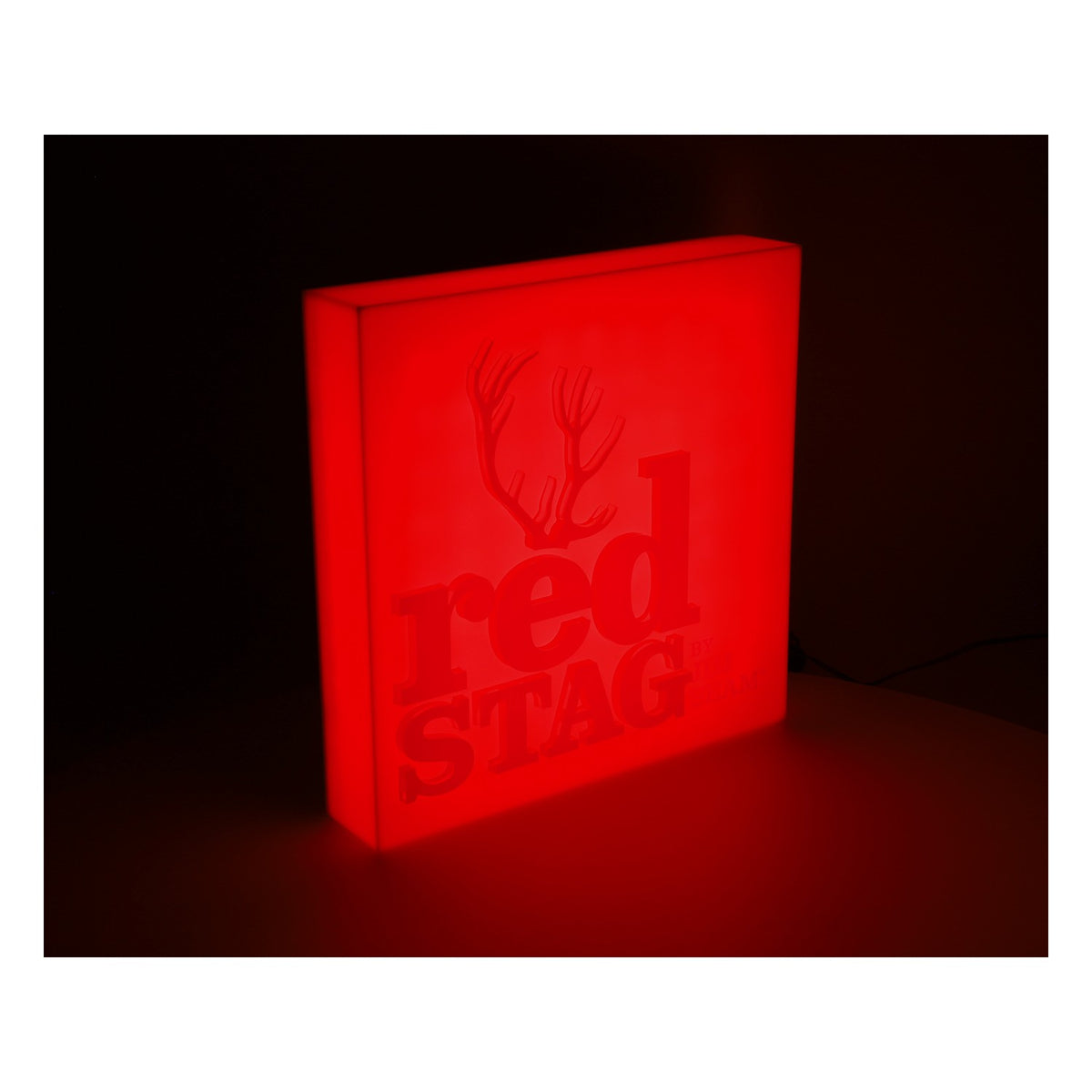 Jim Beam Whisky LED Leuchtreklame Leuchtwerbung 30x30cm "Red Stag" – Ansicht 7