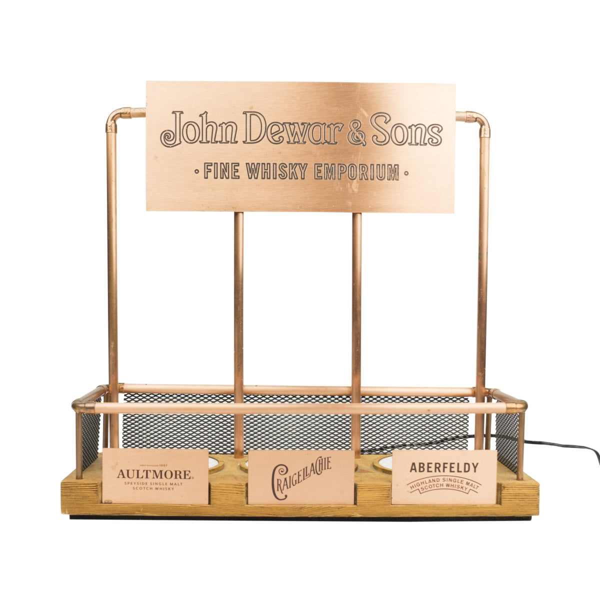 John Dewar&Sons Whiskey Glorifier Leuchtreklame LED Display Aufsteller Flaschen