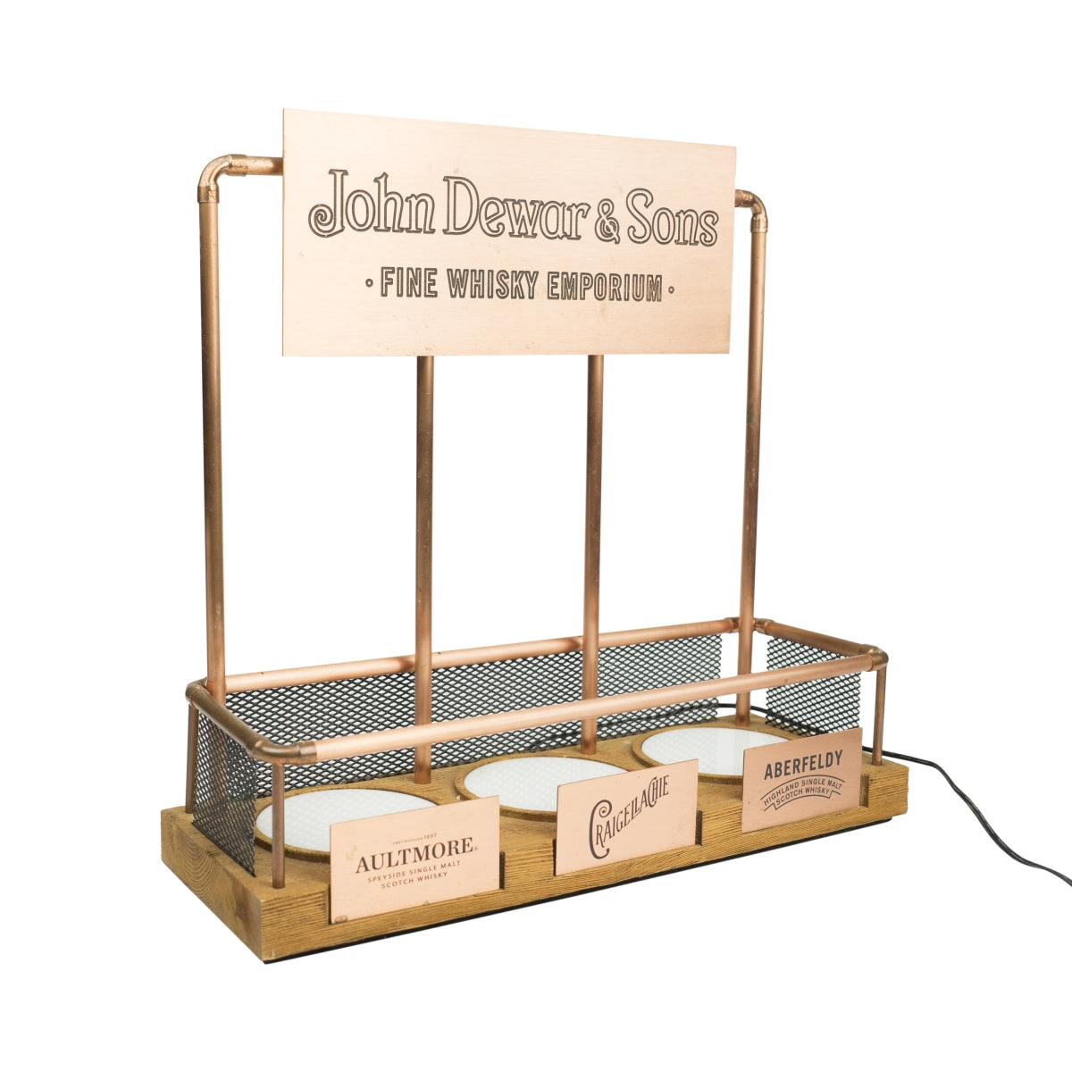John Dewar&Sons Whiskey Glorifier Leuchtreklame LED Display Aufsteller Flaschen – Ansicht 2