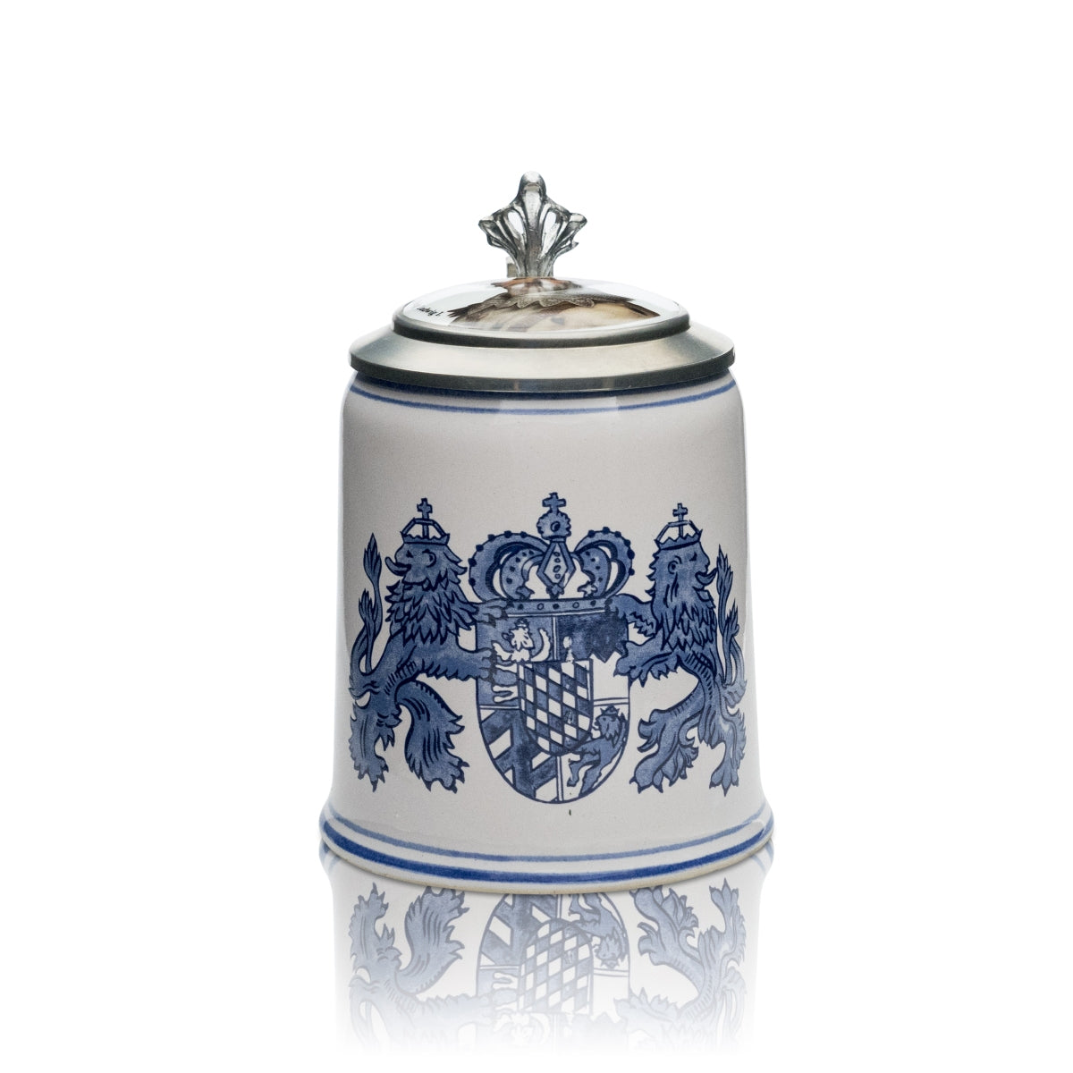 Kaltenberg Sammler Glas 0,5l Bier Krug Humpen Seidel König Ludwig I. Zinndeckel
