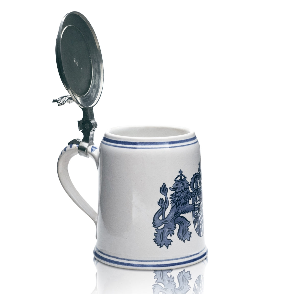 Kaltenberg Sammler Glas 0,5l Bier Krug Humpen Seidel König Ludwig I. Zinndeckel – Ansicht 5