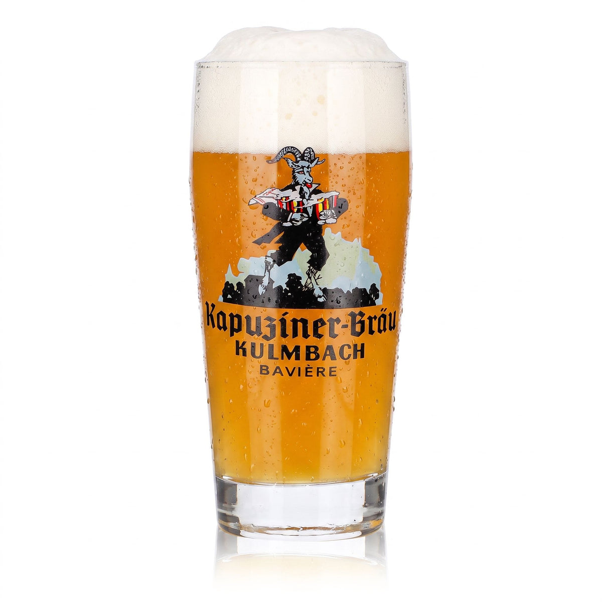 Kapuziner Bier Glas 0,25l Becher Kulmbach Steinbock