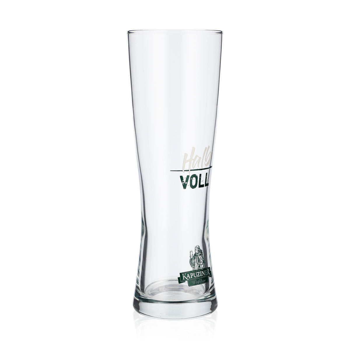Kapuziner Bier Glas Gläser Biergläser 0,5l Weißbierglas "halb voll" – Ansicht 2