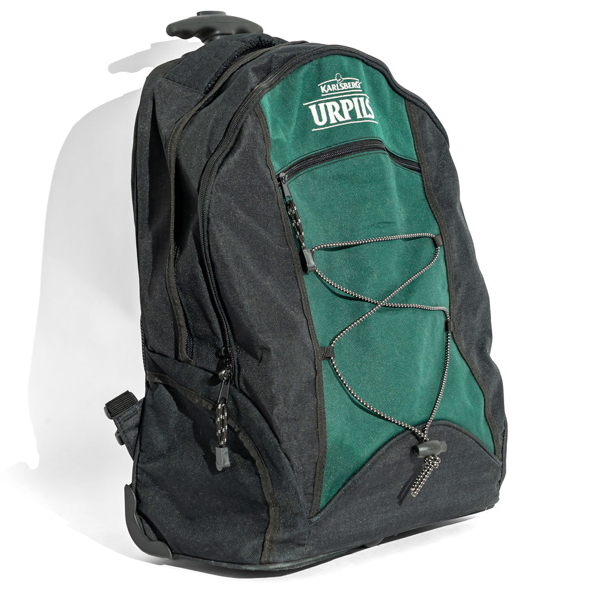 Karlsberg Urpils Bier Outdoor Rucksack Reisekoffer Tasche Schwarz/Grün – Ansicht 2