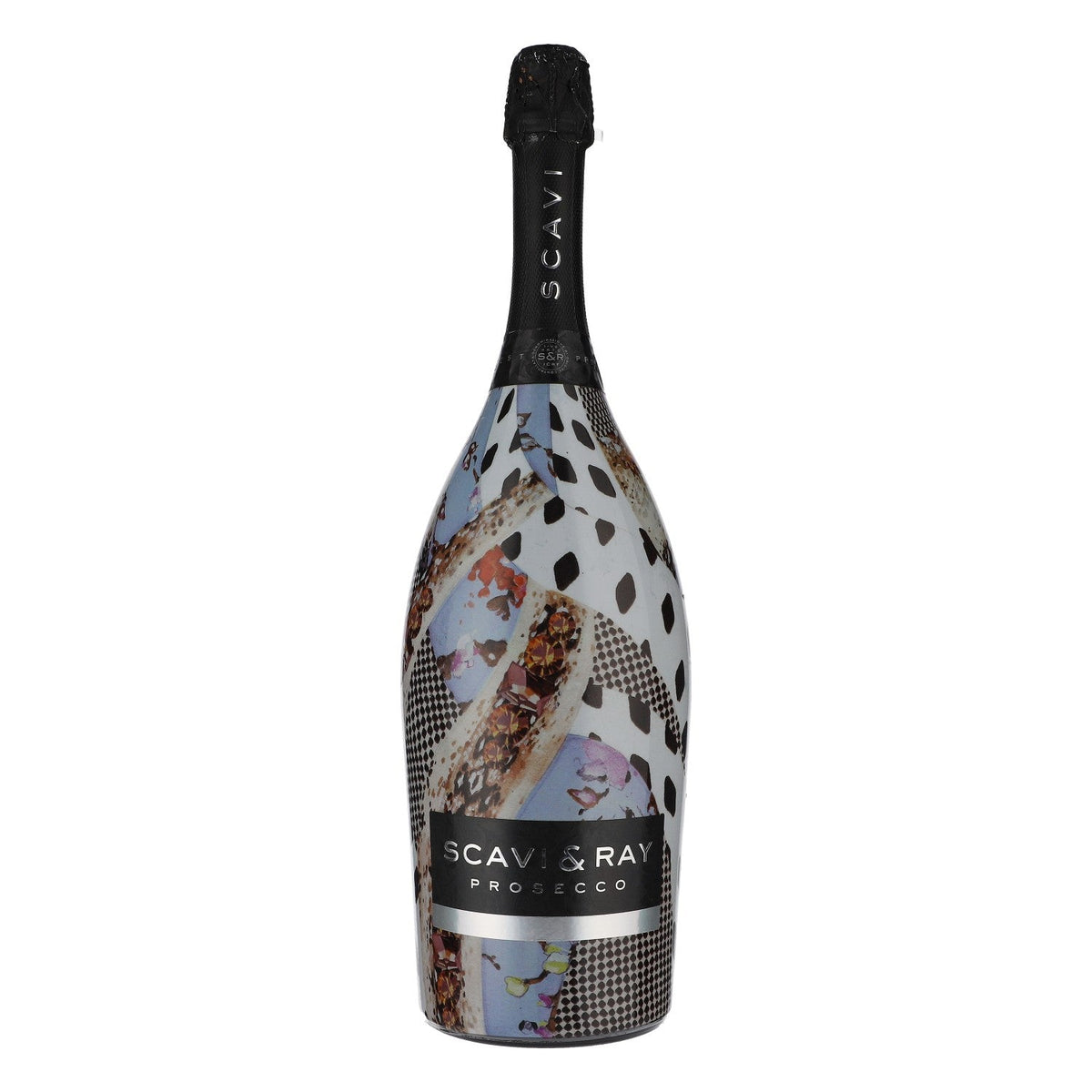 Scavi & Ray LEERE Prosecco Showflasche Dekoflasche Showbottle 1,5l schwarz