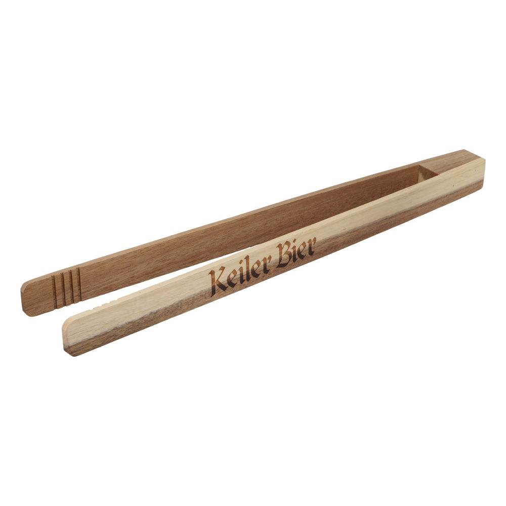 Keiler Bier Grillzange Holz neu braun