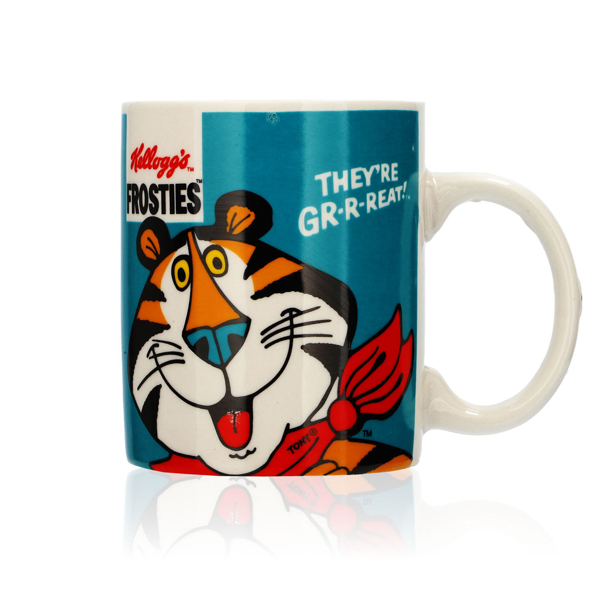 Kelloggs Frosties Milchbecher 0,33l Müsli Glas Tasse Kinder "Frosties" Tiger