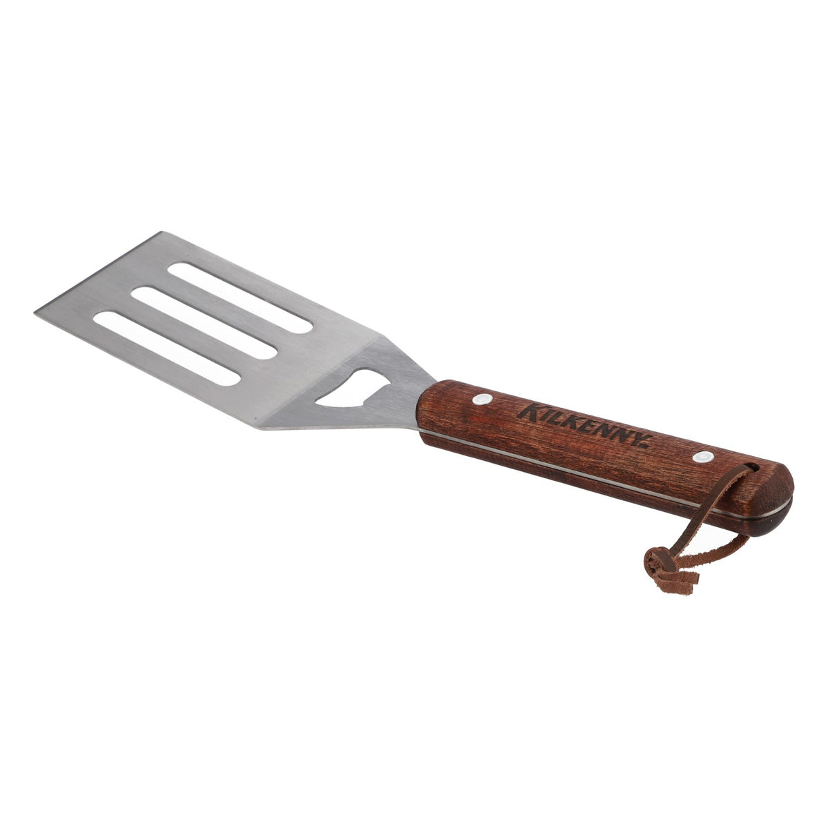 Kilkenny Bier Grillwender Barbeque Pfannenwender mit Flaschenöffner Edelstahl Holzgriff – Ansicht 2