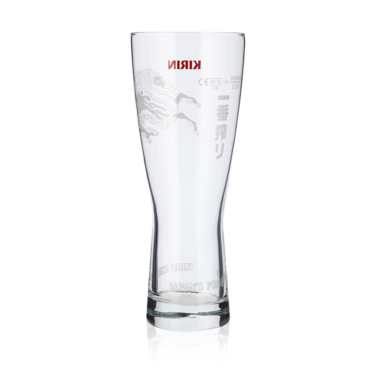 Kirin Ichiban Bier Glas 0,5l Pokalglas Biergläser Bierglas Rotes Logo – Ansicht 3