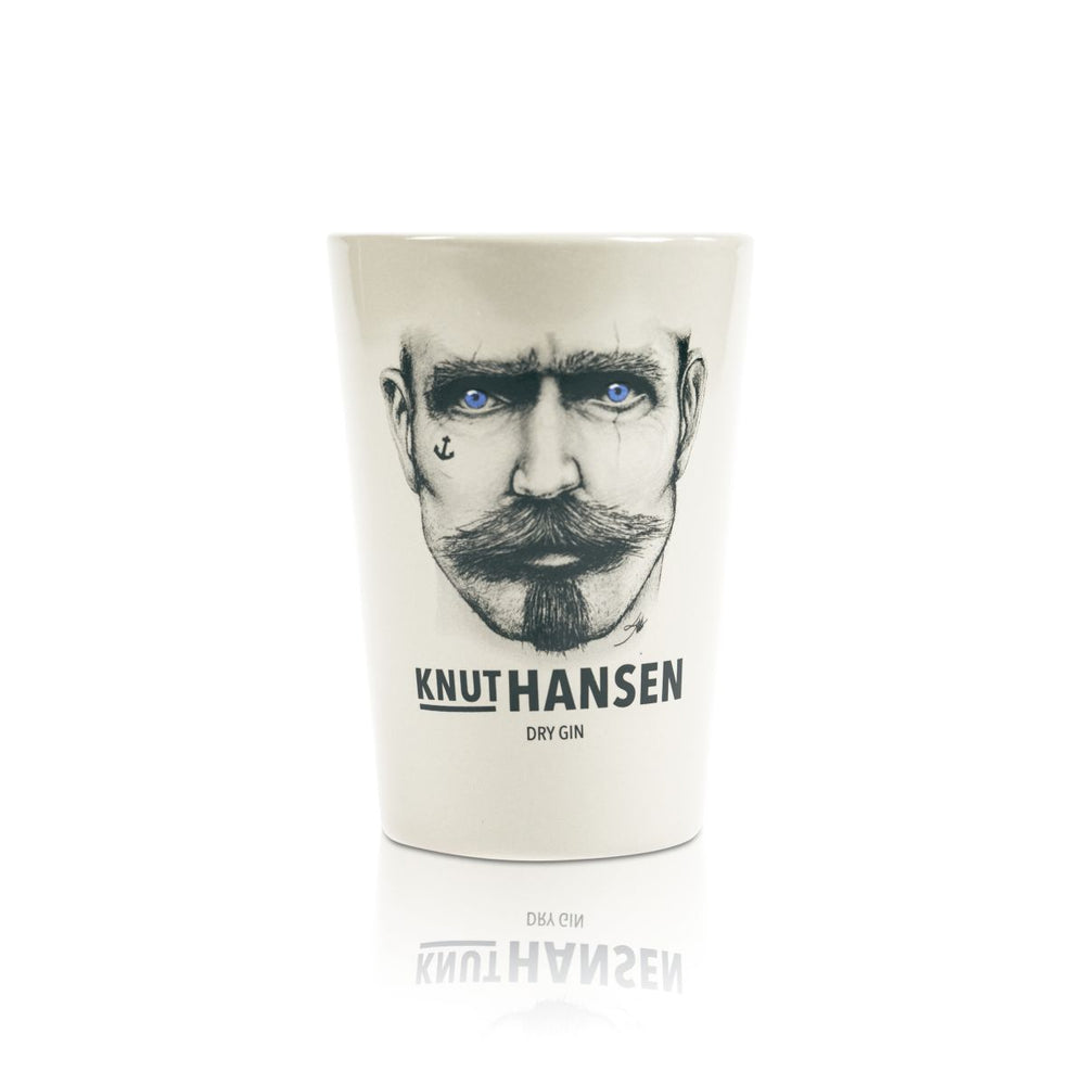 Knut Hansen Gin Keramik Becher Glas 0,37l Ton Tasse Gin Tonic Cocktail Gläser