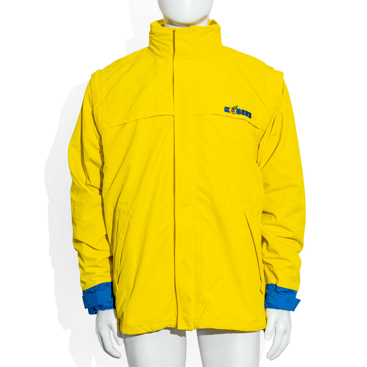 Kobers Likör Glas Winterjacke Gr.S gelb/blau mit abnehmbarer Innenjacke Jacke