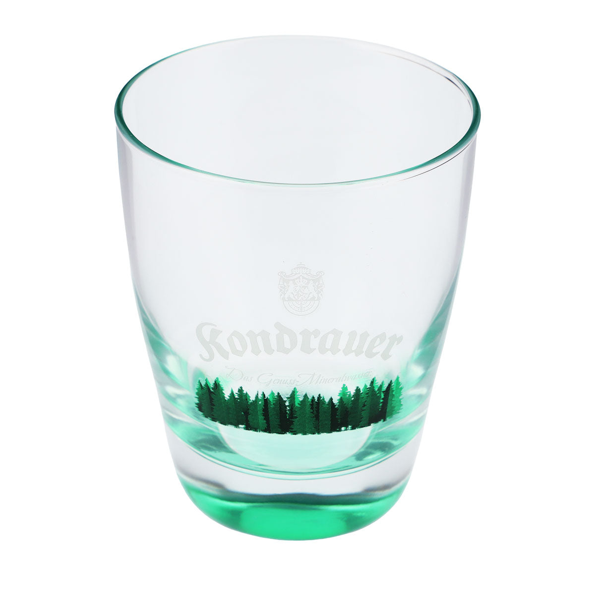 Kondrauer Wasser Glas 0,26l grüner Boden grüne Bäume Sammelglas – Ansicht 4